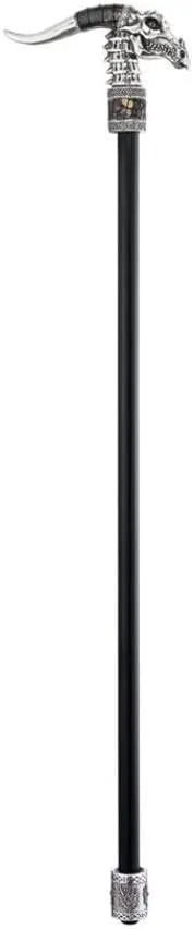 Design Toscano Dragonsthorne Nebula Dragon Gothic Walking Stick Swagger Cane, 38 Inch, Black and Silver