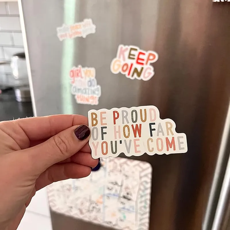 magnets | Cute fridge magnets | Be proud of how far you've come | Inspirational refrigerator magnet | Inspirational self care quotes