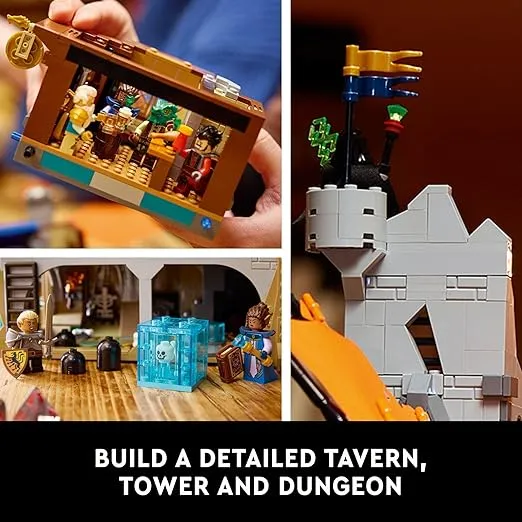 LEGO Ideas Dungeons & Dragons: Red Dragon’s Tale Building Set for Adults, Dungeons and Dragons Gift Idea, Fantasy Model for Build and Display, Created in Collaboration with Wizards of the Coast, 21348