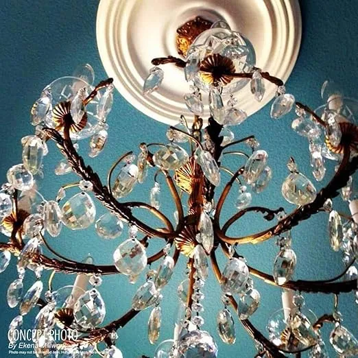 Ekena Millwork CM13BR2 Bradford Classic Ceiling Medallion, 13"OD x 7 1/2"ID x 3/4"P, Factory Primed