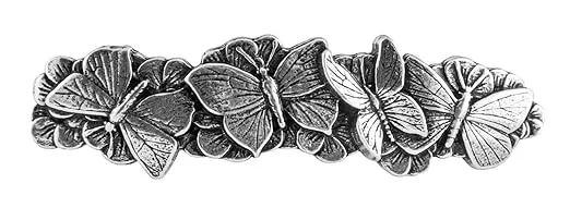 Butterflies Hair Clip, Hand Crafted Metal Barrette Made in the USA with a Medium 70mm Clip by Oberon Design