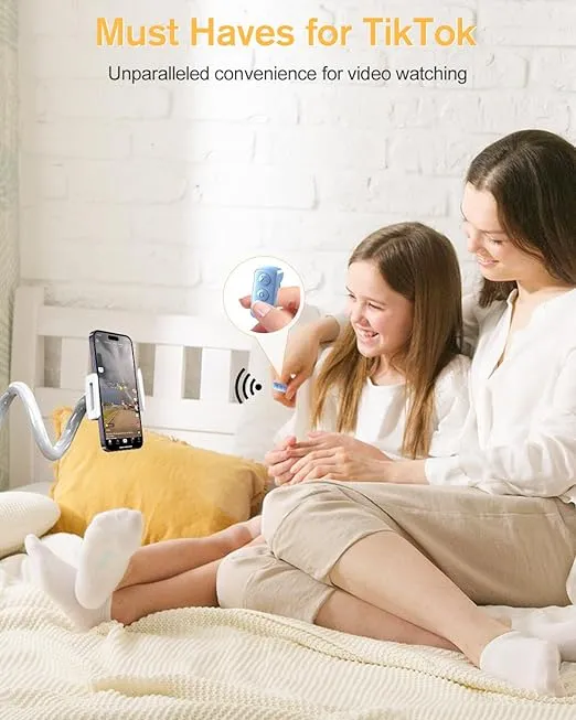 Remote Control for TikTok, Page Turner for Kindle App, Bluetooth Camera Video Recording Remote, Scrolling Ring for TIK Tok, iPhone, iPad, iOS, Android - Blue