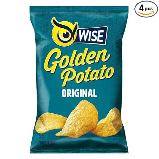 Wise Foods Golden Original Potato Chips, 4-Pack Bags