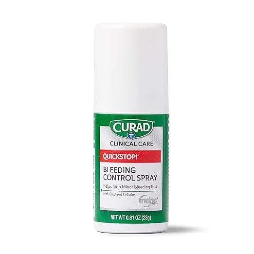 Curad QuickStop Bleeding Control Spray, For Minor Cuts & Scrapes, .81oz (1 Count)