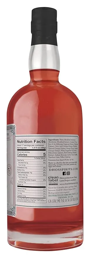 Dhos Bittersweet - Handcrafted Non-Alcoholic Aperitif With Flavors Of Rhubarb, Fruit & Bitter Herbs - Non-Alcoholic Spirit To Mix Delicious Mocktails - Keto-Friendly, Zero Sugar, Zero Proof - 750 ML