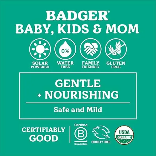 Badger - Belly Butter, Cocoa Butter & Calendula, Certified Organic Belly Butter, Vitamin E Belly Butter, Coconut Oil Belly Butter, Pregnant Belly Butter for Stretched Skin, 2 oz