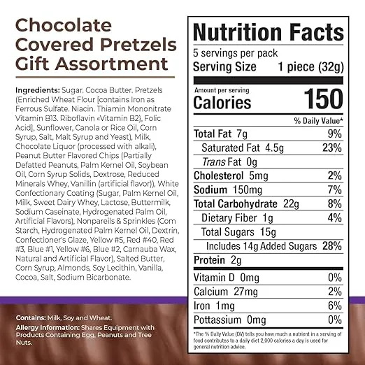 Asher's Chocolates, Chocolate Covered Pretzels Gift Basket, Holiday Assortment of Candy, Small Batches of Kosher Chocolate, Family Owned Since 1892, Improved Box Design (Milk & Dark)