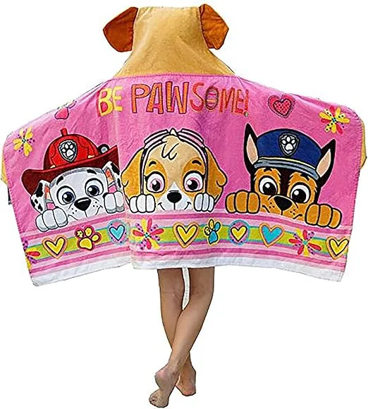 Paw Patrol Girl Hooded Bath Towel - Pawsome Pups