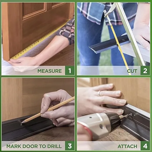 M-D Building Products 40716 Aluminum and Vinyl DENY™ Heavy-Duty Screw-On Door Sweep, Easy-to-Install, Weatherproof Seal for Doors, Bug Stopper, Effective Draft Blocker, Ideal for Home (36 Inch,Bronze)