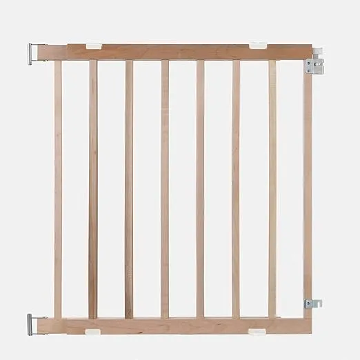 Toddleroo by North States Stairway Swing Wooden Gate, Baby Gate for Stairs. Fits 28"- 42" Wide. Hardware Mount. Child Gates for Doorways. Made in USA (30" Tall, Sustainable Hardwood)