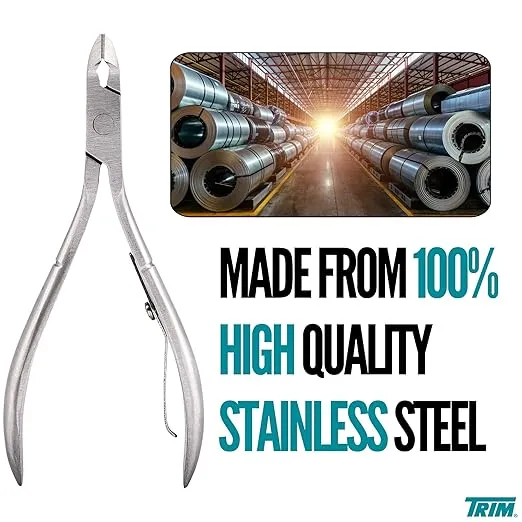 Trim Cuticle Nipper - Professional Stainless Steel Cuticle Remover/Trimmer for Pedicure, Manicure Tool for Toenails and Fingernails, Nail Care Professional Quality