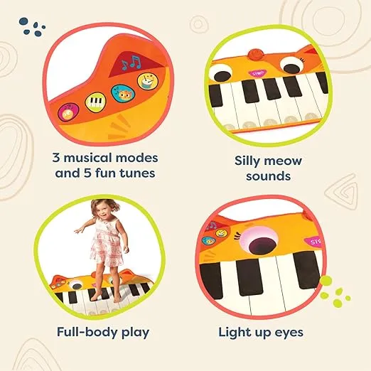 B. – Musical Floor Piano – Cat Piano Mat – Musical Toys for Kids – Floor Mat for Active Play – 3 Years + – Lolo's Meowsical Mat