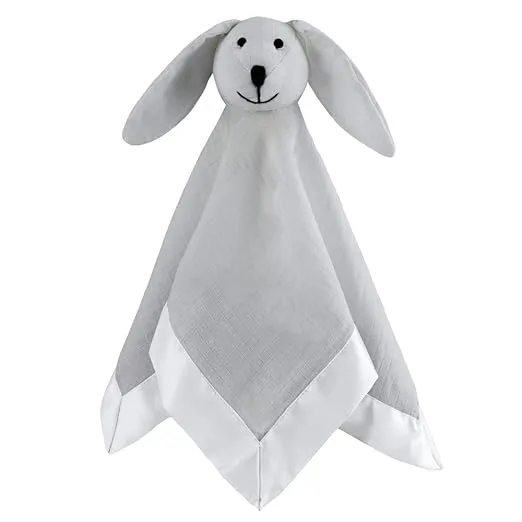 aden + anais Essentials Classic Lovey, Cotton Muslin Bunny, Solid Micro Chip