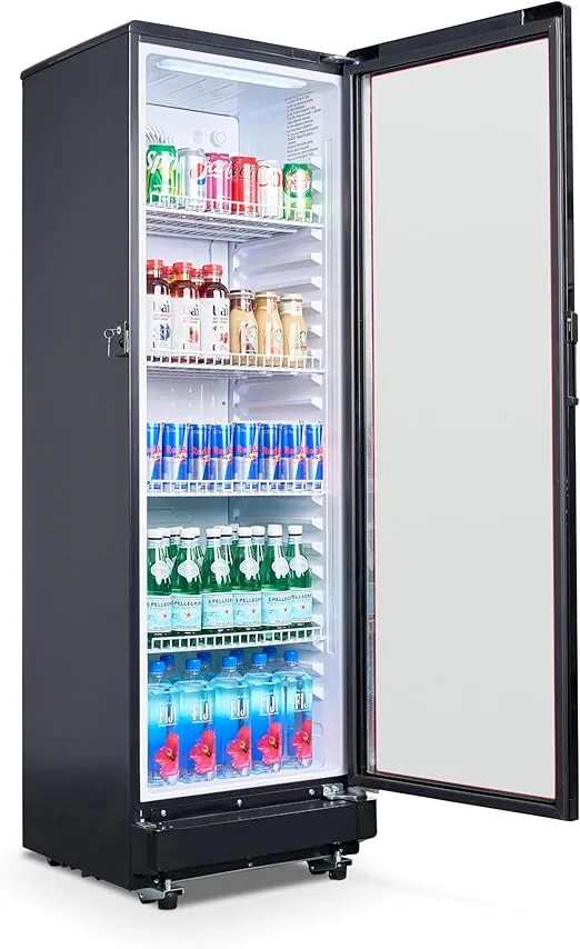 PremiumLevella Glass Door Display Refrigerator 8.5 cu ft Commercial Beverage Cooler Merchandiser