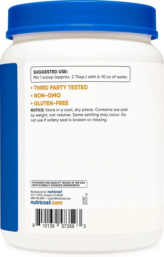 Nutricost Dextrose Powder 2 LBS - Non-GMO, Gluten Free
