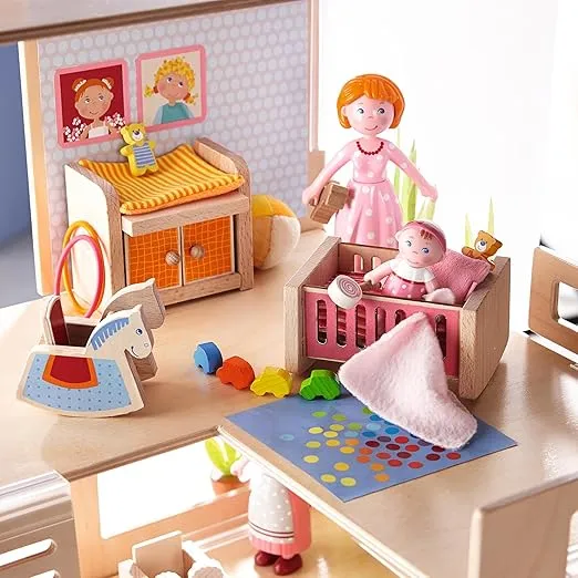 HABA Little Friends Children's Nursery Room - Dollhouse Furniture for 4" Bendy Dolls