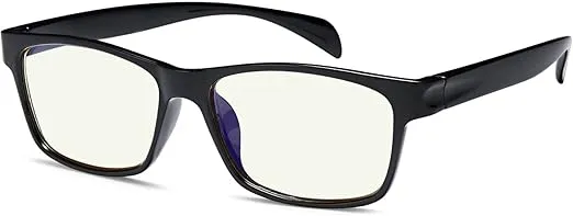 Gamma Ray Computer Blue Light Blocking Gaming Reading Glasses w/Amber Tint and Anti Glare UV Digital Eyestrain