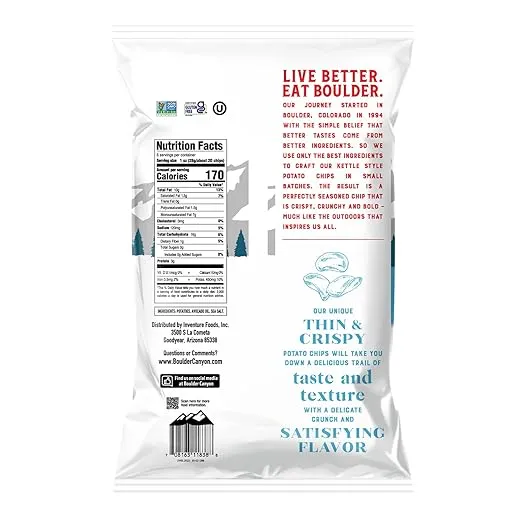 Boulder Canyon Thin & Crispy Classic Sea Salt Potato Chips, 6 OZ
