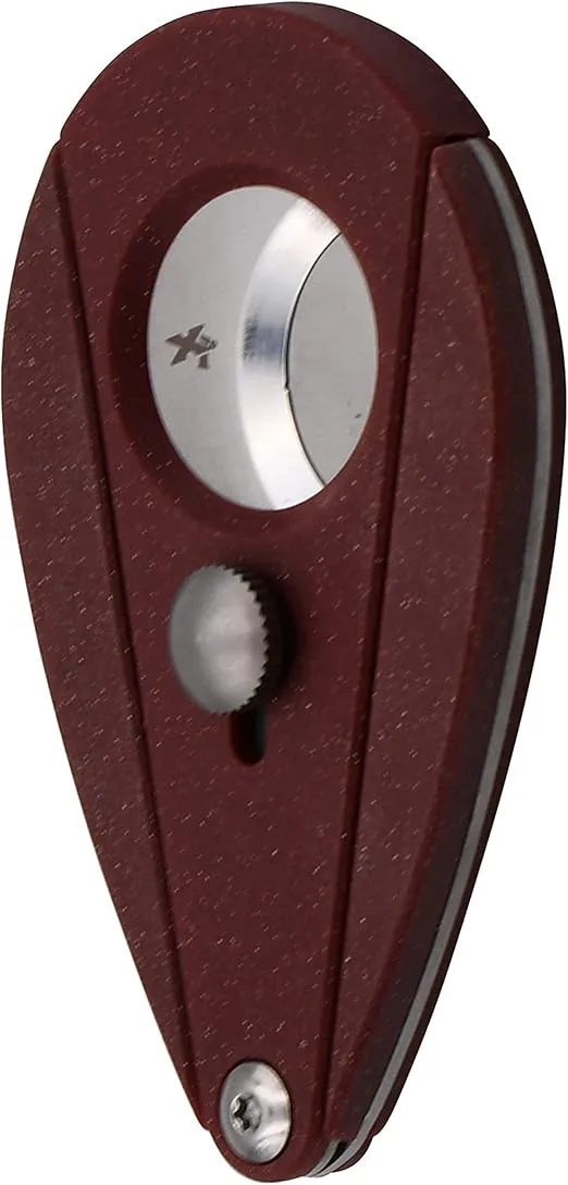 Xikar Xi2 Cigar Cutter, 440 Stainless Steel Blades with Rockwell C Rating of 57, Bloodstone Red