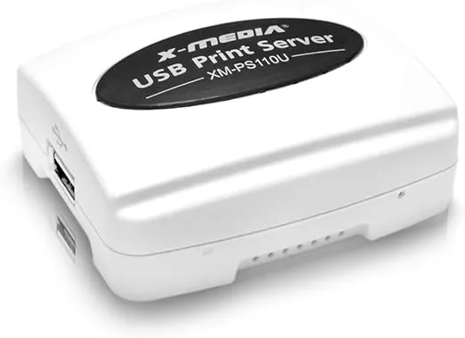 XM-PS110U 1-Port 10/100Mbps Fast Ethernet USB Print Server, USB 2.0 Port Network Print Server