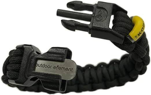 Kodiak Survival Bracelet - Fire-Starter, Survival Paracord, Tinder, Fishing Line and Hook