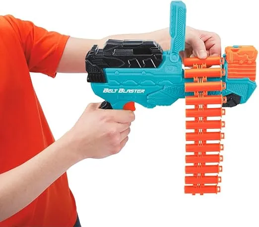 Air Warriors: Belt Blaster - Dart Blaster, 12 Accu-Blast Darts & Dart Belt, Seamless Reloading, Shoots Up to 80ft, Continuous Action, Kids Toy Ages 6+