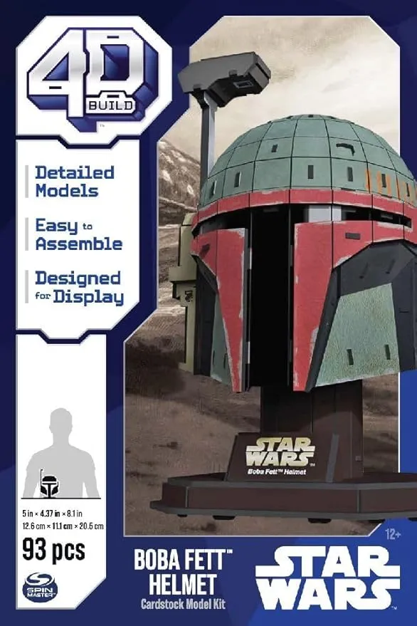 Star Wars 3D Puzzle - 93 Piece Star Wars Model - Saga Inspired Boba Fett Helmet - Adult Puzzle - Collectible Construction Game - Adult Toy - Child Game 12+