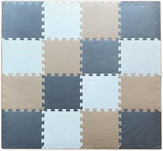 MioTetto 18 (2 for Free) Tiles of Soft Non-Toxic Baby Play Mat, EVA Foam Jigsaw Puzzle Play Mat, Interlocking Squares for Babies, Toddlers & Kids Gym, Nursery, Playroom, 16 Sq Ft
