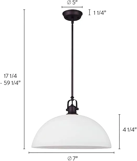 Canarm IPL177B01ORB Rowan 1-Light Mini Pendant , Oil-rubbed Bronze