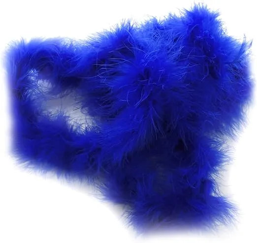 Full Marabou Feather Boa - 2 Yards - Royal Blue