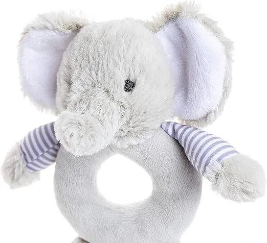 KIDS PREFERRED Carter’s Elephant Ring Rattle, Plush Toy for Babies