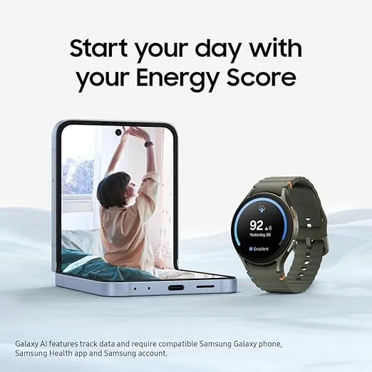 Samsung Galaxy Ai Watch 7 Latin American Version Sm-L300 (40mm) Bluetooth Wellness Tips, Heart Rate Tracking, Sleep Monitor, Fitness Tracker (Cream)