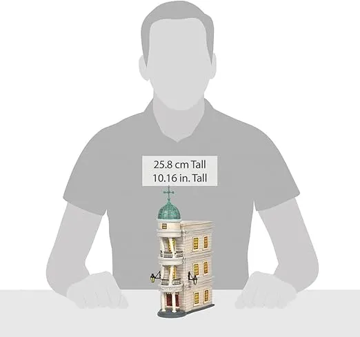 Department 56, Resin 6005616 Harry Potter Village Gringotts Bank Lit Building, 10.16 Inch, Multicolor