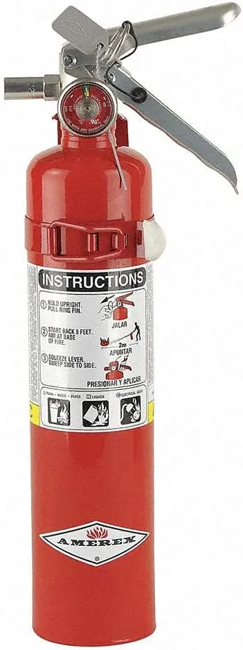 Amerex ABC, Dry Chemical Fire Extinguisher - B417T - 2.5 Pounds