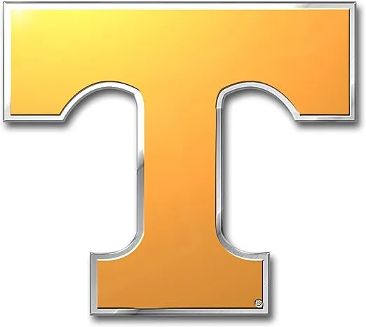 FANMATS 60559 Tennessee Volunteers Heavy Duty Aluminum Embossed Color Emblem, Auto Emblem Decal