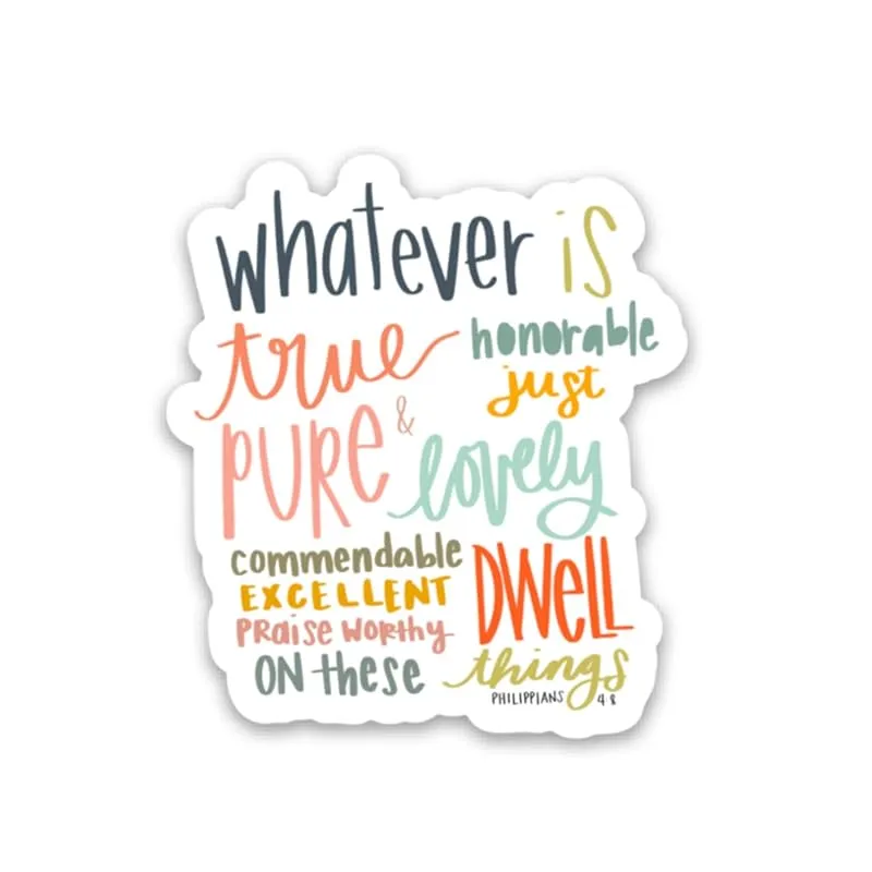 Christian magnets | Fridge magnets about faith, Jesus, the Bible | Philippians 4:8 magnet for a refrigerator, locker, car etc