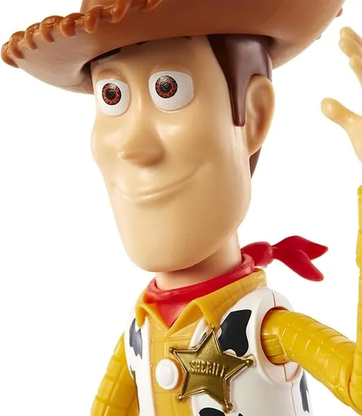 Mattel Disney Pixar Toy Story Action Figure, Posable Woody Collectible Toy in Signature Sheriiff Look with Removable Hat, 9.2-inch