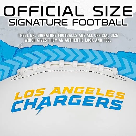 Franklin Sports NFL Autograph Football - Official Size White Panel Souvenir Football for Autographs + Signatures - NFL Team Fan Shop Memorabilia Football for Display