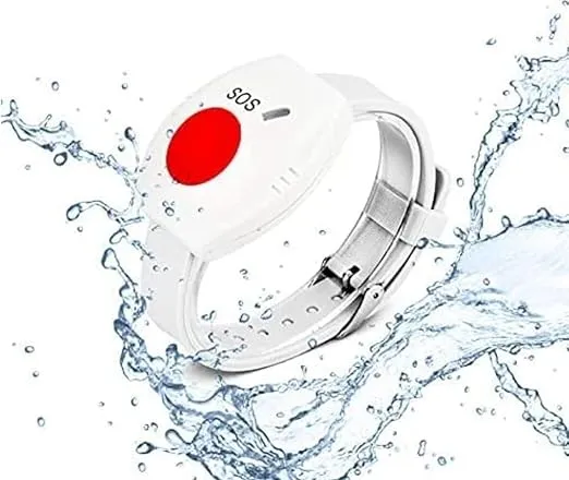 Elderly Senior Medical Alert System | NO Monthly Fees | No Subscription | Calls Family and/or Friends and/or 911 | Uses Landline or Cell Phone Adapter White