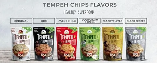 Woh Tempeh Chips Fermented Soy Bean Original (Pack of 2)