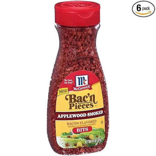 McCormick Bac'n Pieces Applewood Smoked Bacon Flavored Bits, 4.4 oz (Pack of 6)