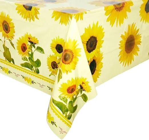 Sparkle and Bash Serves 24 Sunflower Party Supplies & Yellow Decorations, Baby Shower Paper Plates, Napkins, Tablecloth, You Are My Sunshine Banner