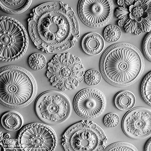 Ekena Millwork CM22OR Orrington Ceiling Medallion, 22"OD x 6 1/4"ID x 1 3/4"P, Factory Primed