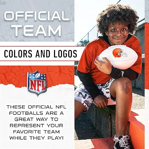 Franklin Sports NFL Autograph Football - Official Size White Panel Souvenir Football for Autographs + Signatures - NFL Team Fan Shop Memorabilia Football for Display