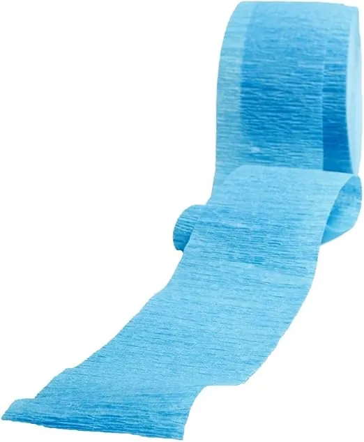 Premium Baby Blue Crepe Paper Streamer - 81 ft (1 Pc) - Perfect for Birthdays, Weddings, and Events