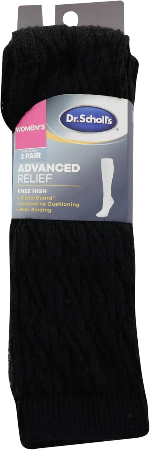 Dr. Scholl's Women's Advanced Diabetic Blisterguard Socks-2 & 3 Pair Packs-Non-Binding Cushioned Comfort