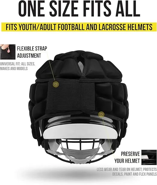 Guardian Cap - Soft-Shell Helmet Cover for Football and Lacrosse - Reduces Impact and Protects Helmets - One Size Fits All for Youth, High School, and College Programs