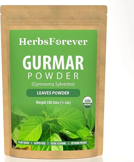 Gurmar Powder – Leaves Powder – Gymnema Sylvestre – Support Healthy Sweet Level – Non GMO, Organic, Vegan – 230 GMS