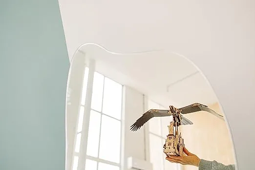 Wood Trick Liberty Eagle 3D Wooden Puzzles for Adults and Kids to Build - Mechanical Wings Movement - Engineering DIY Project Bird 3D Puzzles for Adults Model Kits