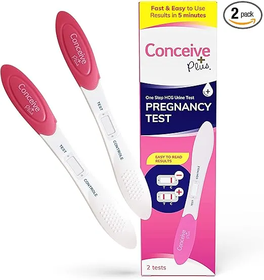 CONCEIVE PLUS Early Detection Midstream Pregnancy Test | HCG Pregnancy Test 10 MIU | Discreet Pregnancy Test | 6 Days Sooner - Highly Sensitive, Fast Results in 3 Minutes - Fertility Test - 2 Pack